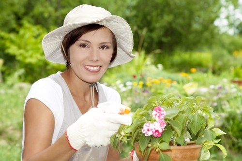 Gardeners in East Barnet handling recyclable green waste
